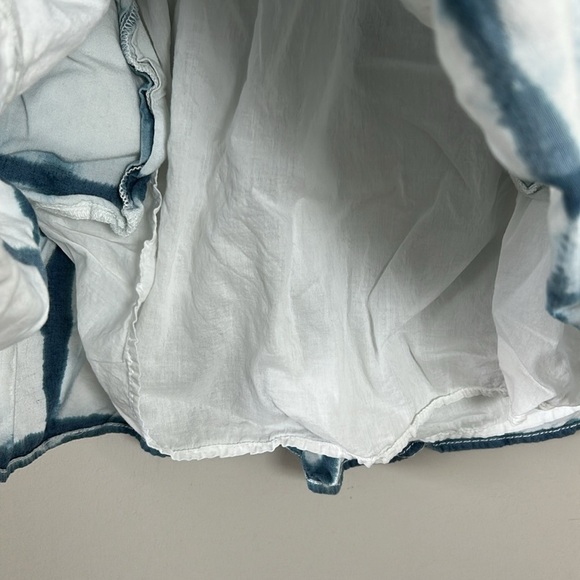 Anthropologie PILCRO Tie Dye Mini Skirt Blue White Tie Waist Tiered Sz S - Picture 6 of 15